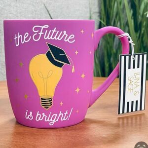 NWT Luna & Sage The future is bright Prom Graduation Purple Ceramic Mug